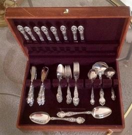 Wallace Sterling Silver Set "Violet" 49 pieces