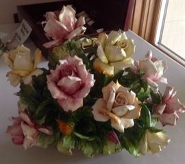 Vintage Campodimonte Pocelain Flowers