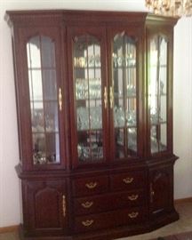 Thomasville Cherrywood Display Cabinet 81"H x 75" W
