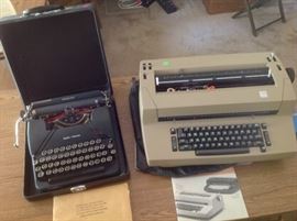 Smith Corona 1930-40's Typewriter. IBM Electric Typewriter. Both in Excellent Condition!