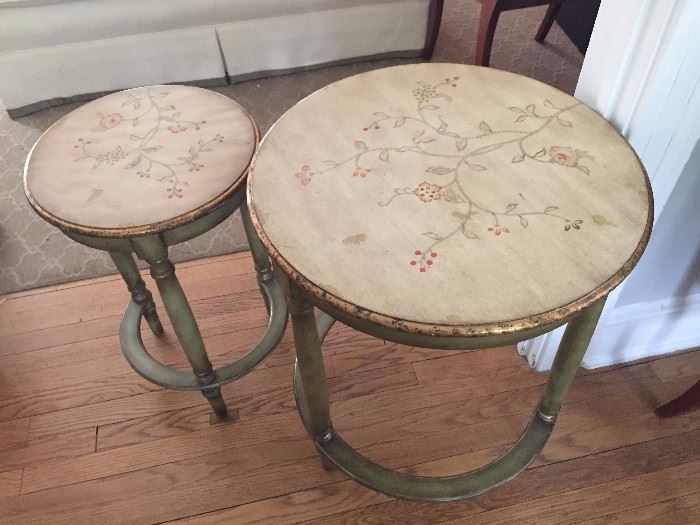 Graduated round side tables