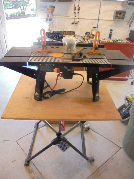 Ryobi Router Table on a Craftsman fold up stand