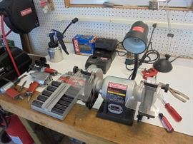 Husky Impact tools, Craftsman Impact socket set, Bench Grinder, Ryobi 18V Chargers & Battery