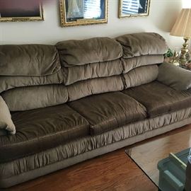 Sleeper sofa paired with loveseat