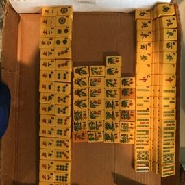 Bakelite tiles of Mahjong set