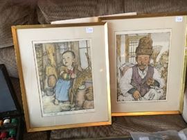 Original etchings by Willy Seiler