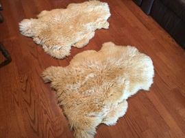 Lambs wool throw rugs