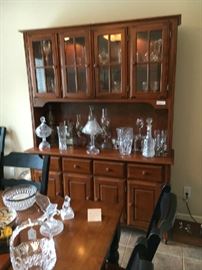 China cabinet, lighted