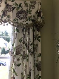Custom panel curtains (cornice does not convey)