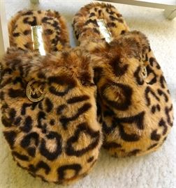 Michael Kor Leopard slippers!