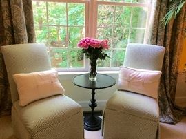Ethan Allen slipper chairs