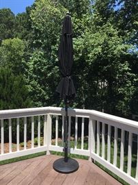 Market umbrella and stand