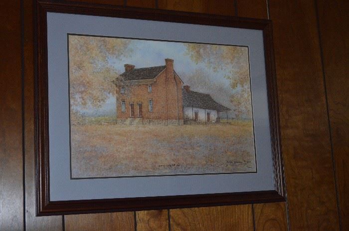 Beautiful Local History Painting by Billie Young - Painted in 1987 # 71 of only 500,