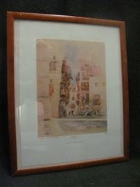Spencer Tart:  The scene is "Old Jeddah"  from Saudi Arabia Signed