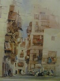 Spencer Tart:  The scene is "Old Jeddah"  from Saudi Arabia Signed