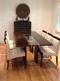 Bhutanese Wheel, Apothecary Chest, Dining Chairs