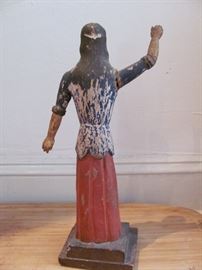 Antique New Mexico figure of a saint, late 1800s,         13.5 X 8.5 X 4
