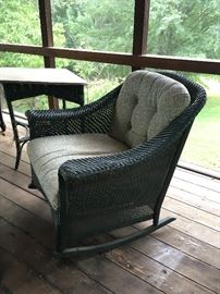 Lloyd Flanders wicker rocker