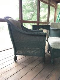 Lloyd Flanders wicker chair, side view