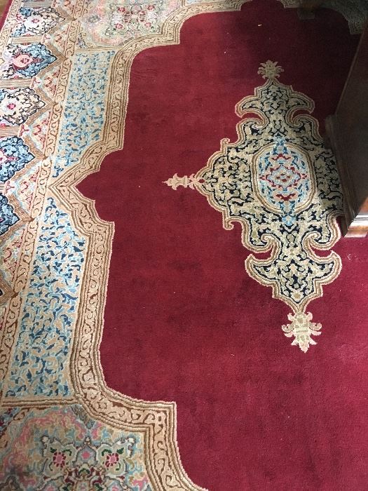 imported, hand knotted wool rug
