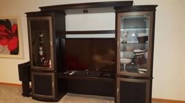 Entertainment center and Samsung flat screen tv