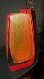Signed lucite vase Le Page