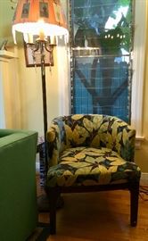 "Oliver" Tub Chair and Floor Lamp