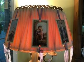 A "Road Trip" Find: Floor Lamp with Silver Crown and Devotion and Prayer Cards