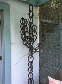 Grand Cactus Sculpture of Horseshoes