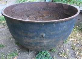 Large Antique Sugar Plantation Caldron for Charcoal Grill, Fire Pit or for Planter