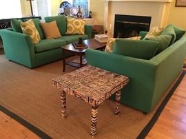 Artistic End Table from Recycled Papers