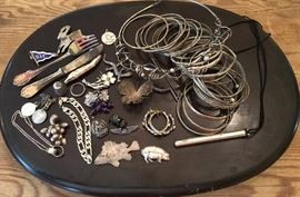 Much Sterling Silver Jewelry, Etc.