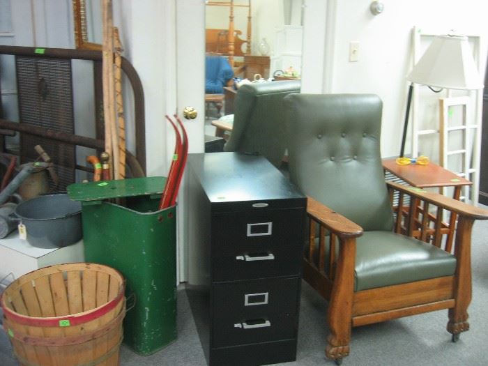 Morris Chair, file cabinet