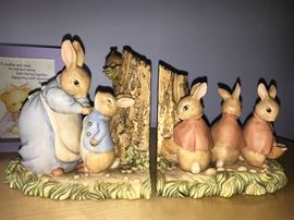 1995 Charpente The World of Beatrix Potter Collection Peter Rabbit Bookends