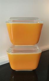 Vintage glass refrigerator storage