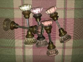 Vintage glass door knobs