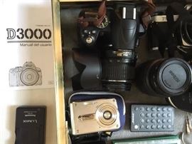 Nikon D 3000 camera and lenses