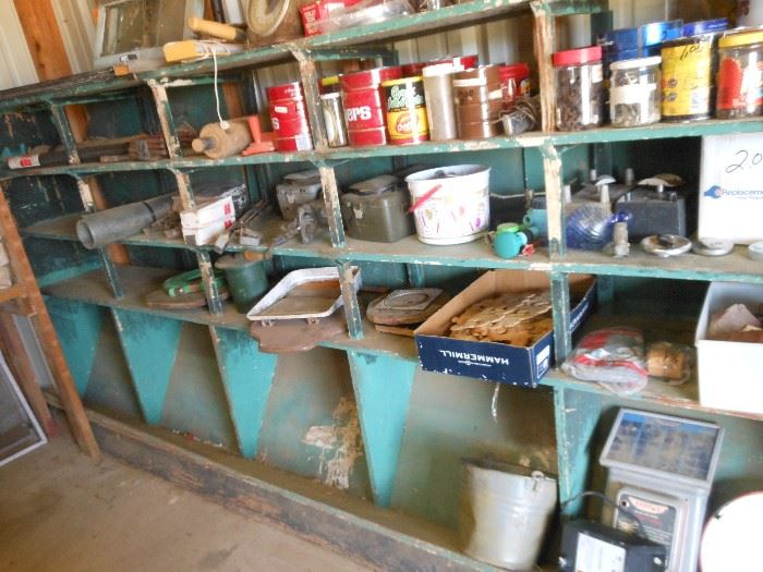 Old grocery store shelving/approx. 8'