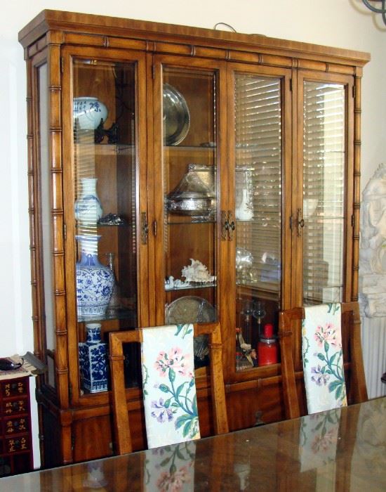 Heritage "bamboo" motif china cabinet