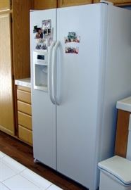 Side-by-side newer refrigerator