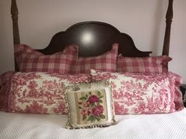 Every bed in the home has custom bedding - plush, down comforters with duvets, shams, pillow cases made with luxurious materials.