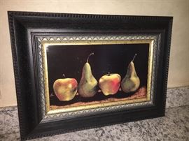 There are many paintings in the house - original, primarily oil on canvas