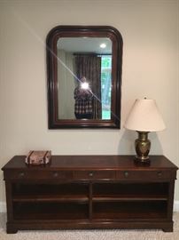 Console with matching mirror
