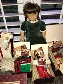 American Doll Girl with all sorts of clothing and accessories.