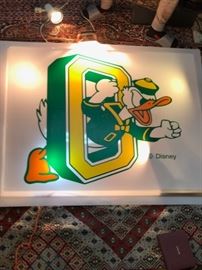Large vintage Oregon Ducks sign cover from Autzen Stadium