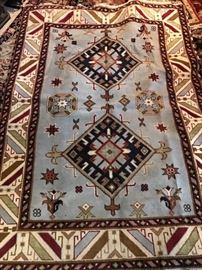 Hand Knotted Oriental Rug - Indo-Caucasian - measures 5'9" x 7'11"