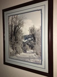 Framed winter landscape 