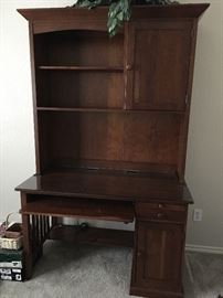 Ethan Allen cherry computer hutch, Mission Style