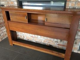 Mid Century modern bookcase headboard 