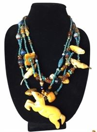 Robert Kaniatobe Rainbow Web Fetish Necklace